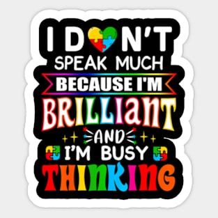 Speak Much Autism Autistic  Girls Sticker